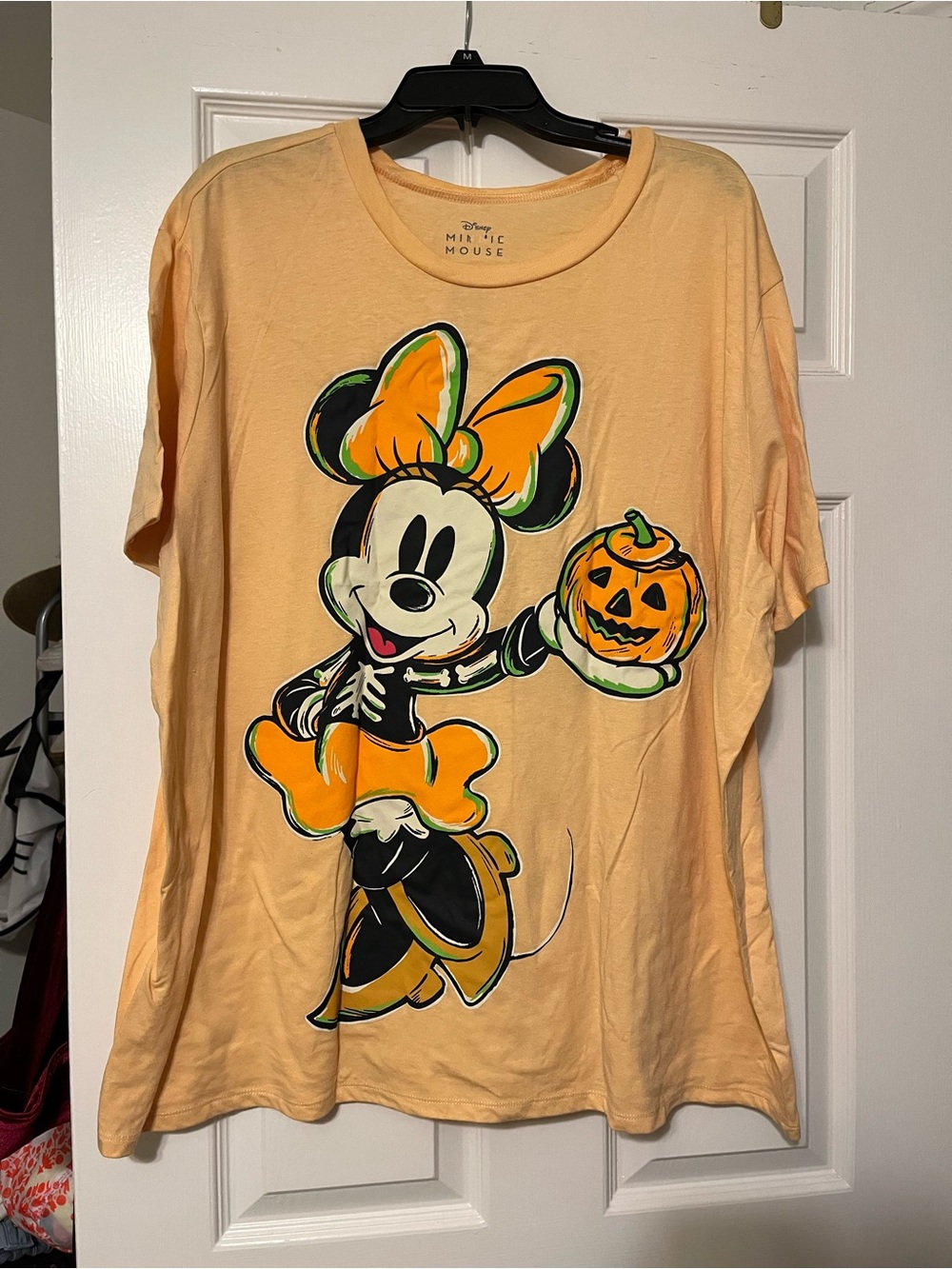Peach Minnie Mouse Halloween Short Sleeve Tee